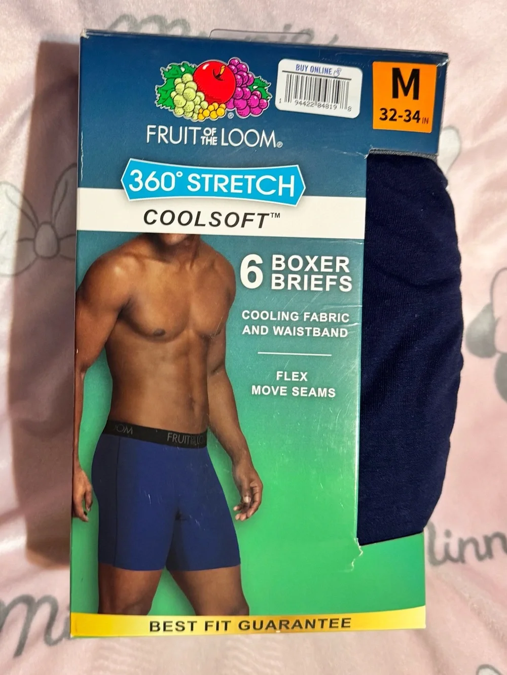 Fruit of the Loom Men’s Navy Boxer Briefs - 6 Pack Missing One